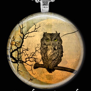 Owl Moon Ephemera Botanical Instant Download 1, 1.5, 2 Inch Rounds Circles for Glass and Resin Pendants S-23 image 4