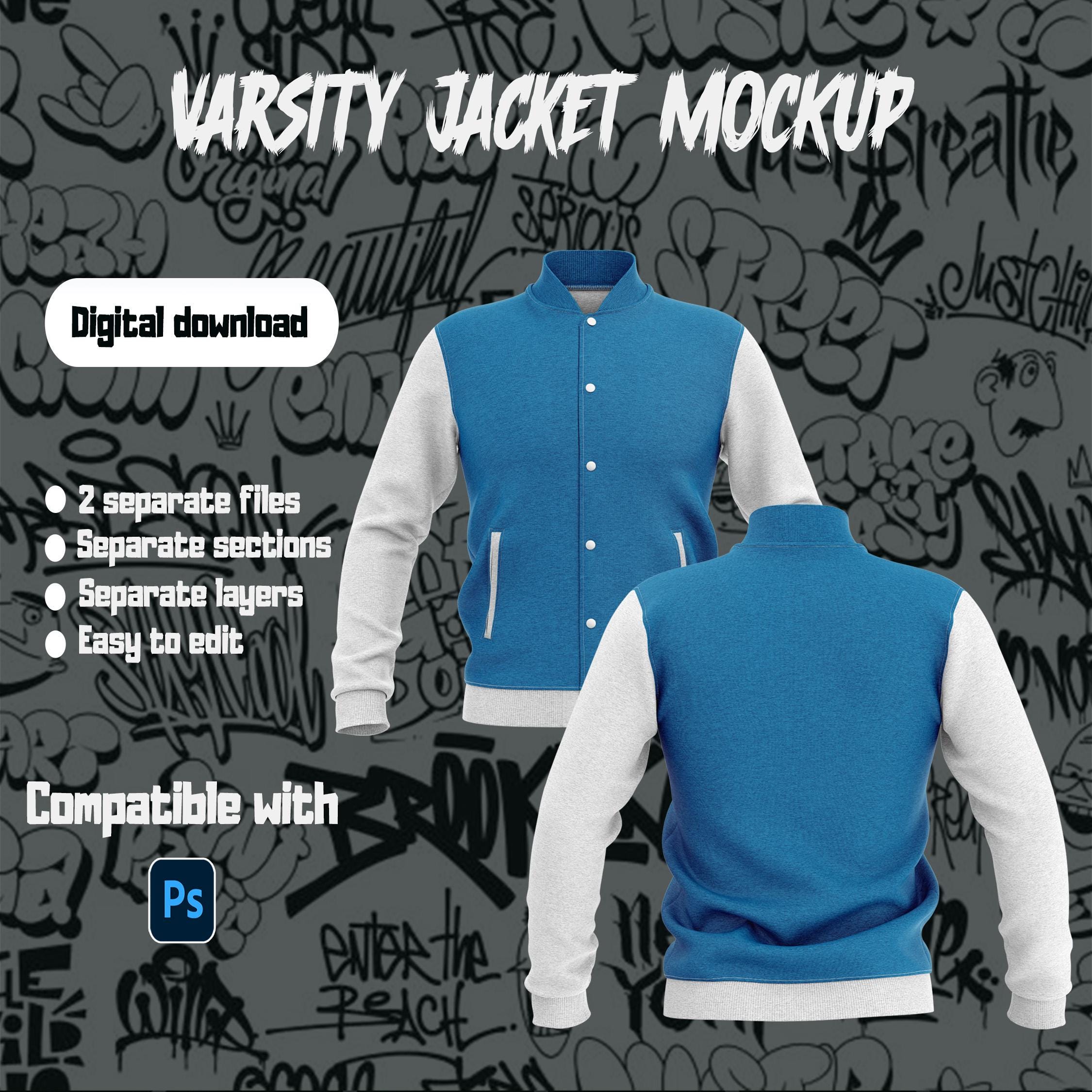 Varsity Jacket Mockup Psd