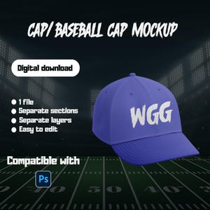 3D Baseball Cap Mockup: Editable PSD Template