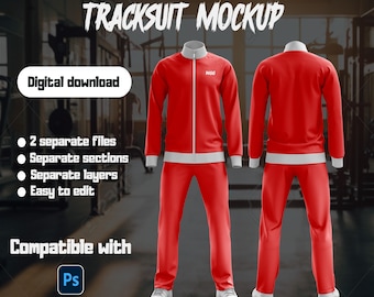 3D Tracksuit Mockup PSD: Gym & Fitnesswear Template