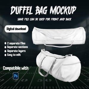 3D Duffel Bag Mockup: Editable PSD Template