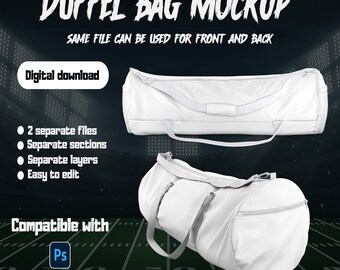 3D Duffel Bag Mockup: Editable PSD Template