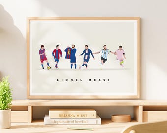 Lionel Messi Print | Download Football Wall Art | Football Fan Gift | Games Room Man Cave Bedroom Living Room Home Office Sports Bar