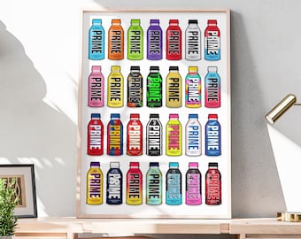 Prime Bottle Print | Download | Prime Poster Print | Prime Gift Idea | Office Bedroom Living Room Kids Birthday Wall Home Decor | Prime Fan