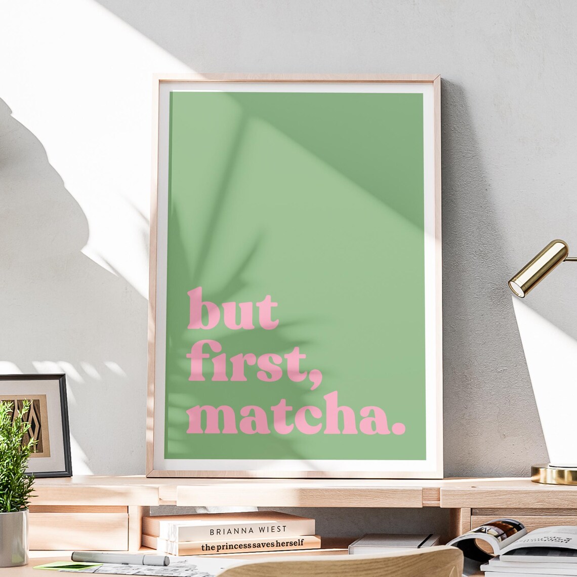 Matcha Kitchen Wall Art | but First Matcha | Download | Coffee ...