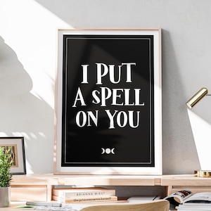 Witchcraft Wiccan Wall Art | Witch Moon Magic Crystals Coven Poster Print | Gothic Pagan Occult Halloween Spooky | A5 A4 A3