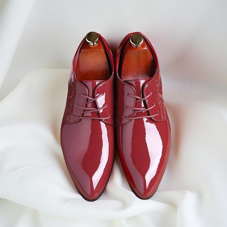 Mens Tuxedo Shoes Patent Leather Formal Business UK | Ubuy
