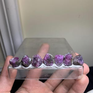 Pink Purple Ruby Crystals On Matrix lot From Afghanistan - Small Rough Ruby Stones