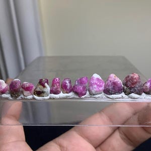Pink Ruby Crystals On Matrix lot From Afghanistan - Small Rough Ruby Stones