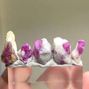 Pink Ruby Crystals On Matrix lot From Afghanistan - Small Rough Ruby Stones