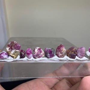 Pink Ruby Crystals On Matrix lot From Afghanistan - Small Rough Ruby Stones