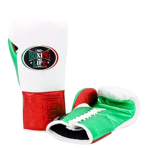Customized No Boxing No Life Genuine Cowhide Leather Boxing Gloves – High-Quality Training & Sparring Gloves, Ideal Gift for Fighters