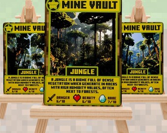 Cartas coleccionables de Mine Game Jungle: Colecciónalas todas (extras opcionales y paquete)