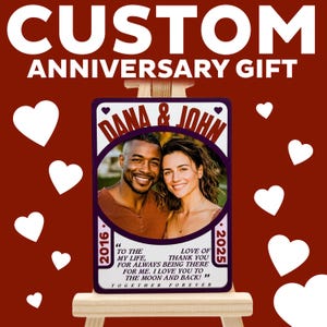 Custom Anniversary Card - Personalized Anniversary Gifts - Anniversary Gift - Gift for Him - Gift for Her - Vday Gift - Valentine&#39;s Day