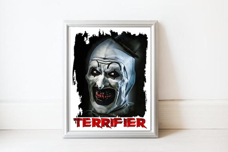 Terrifier Clown, Horror Poster, Halloween Theme, Scary Décor, Movie ...