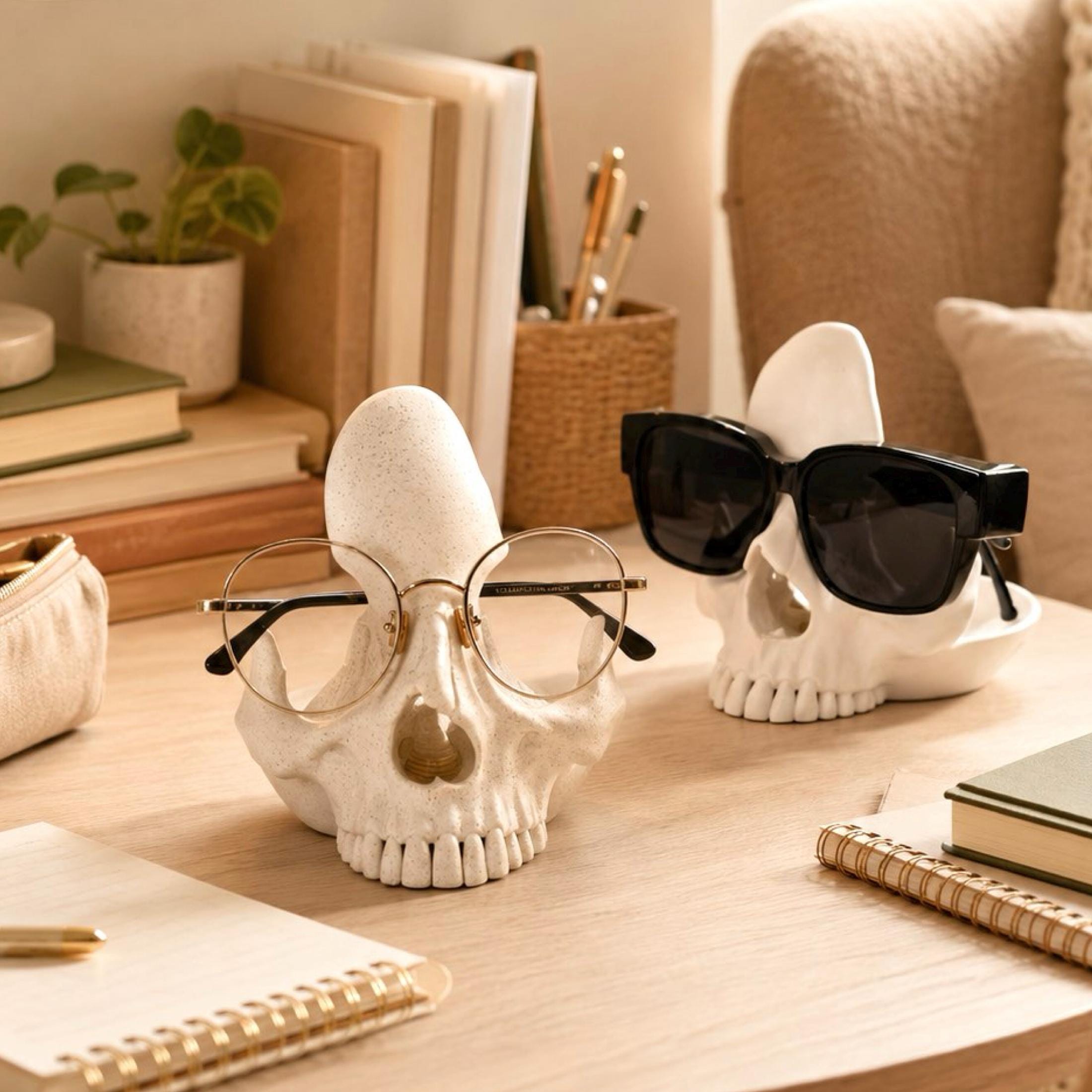 bone shaped glasses holder.-L- 最終値下げ Skull Glasses Stand Holder - Etsy