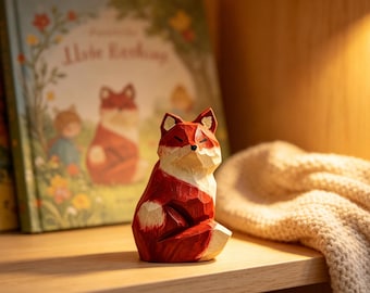 Fox Figurine, Woodland Animal Decor, Forest Shelf Decor, Cottagecore Gift, Nature Lover Decor