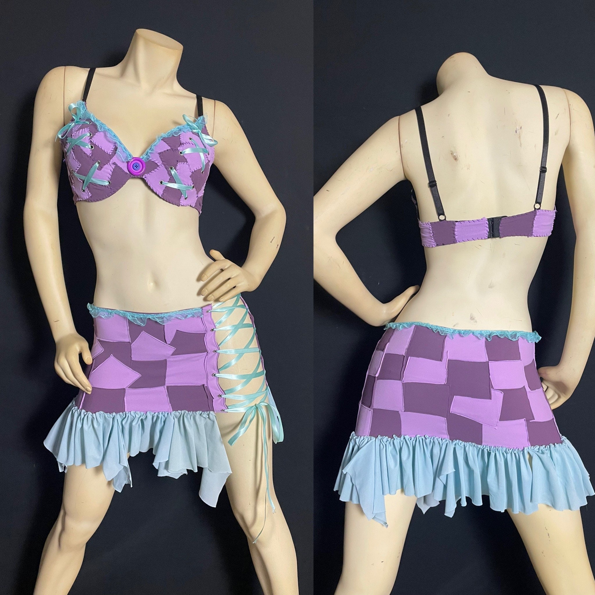 Plum Pudding Outfit Patchwork Halloween 