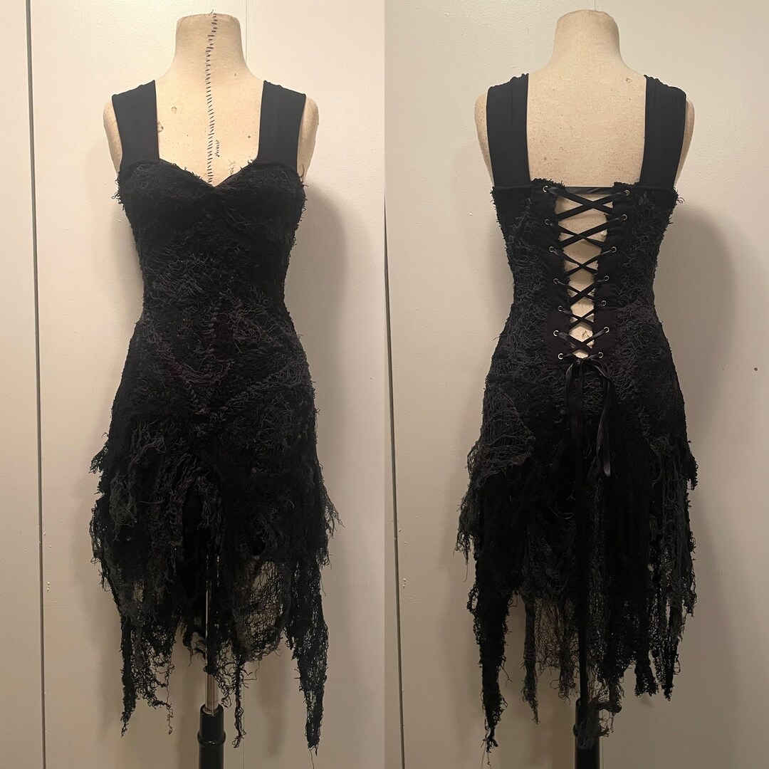 Spiderweb Lace Gothic Dress Set