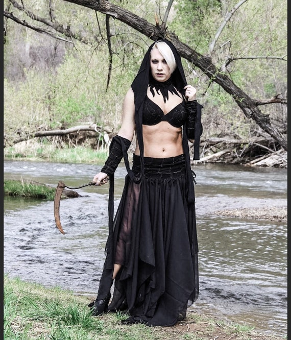 Reaper Wasteland Costume Corset Skirt Gothic Outfit Apocalyptic