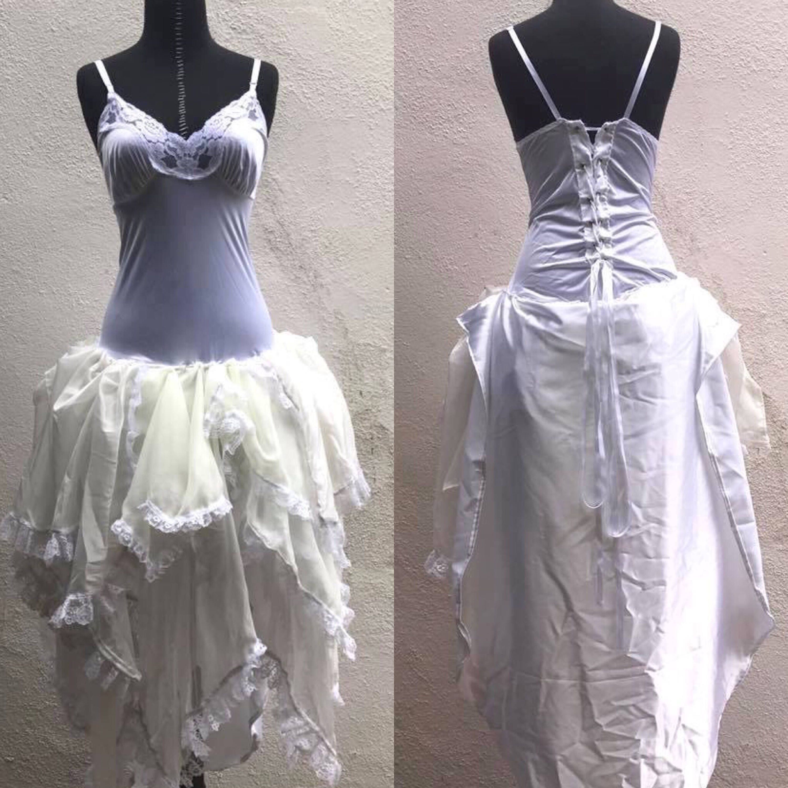 Steampunk Lady White Wedding Dress Christmas Wedding Fairy