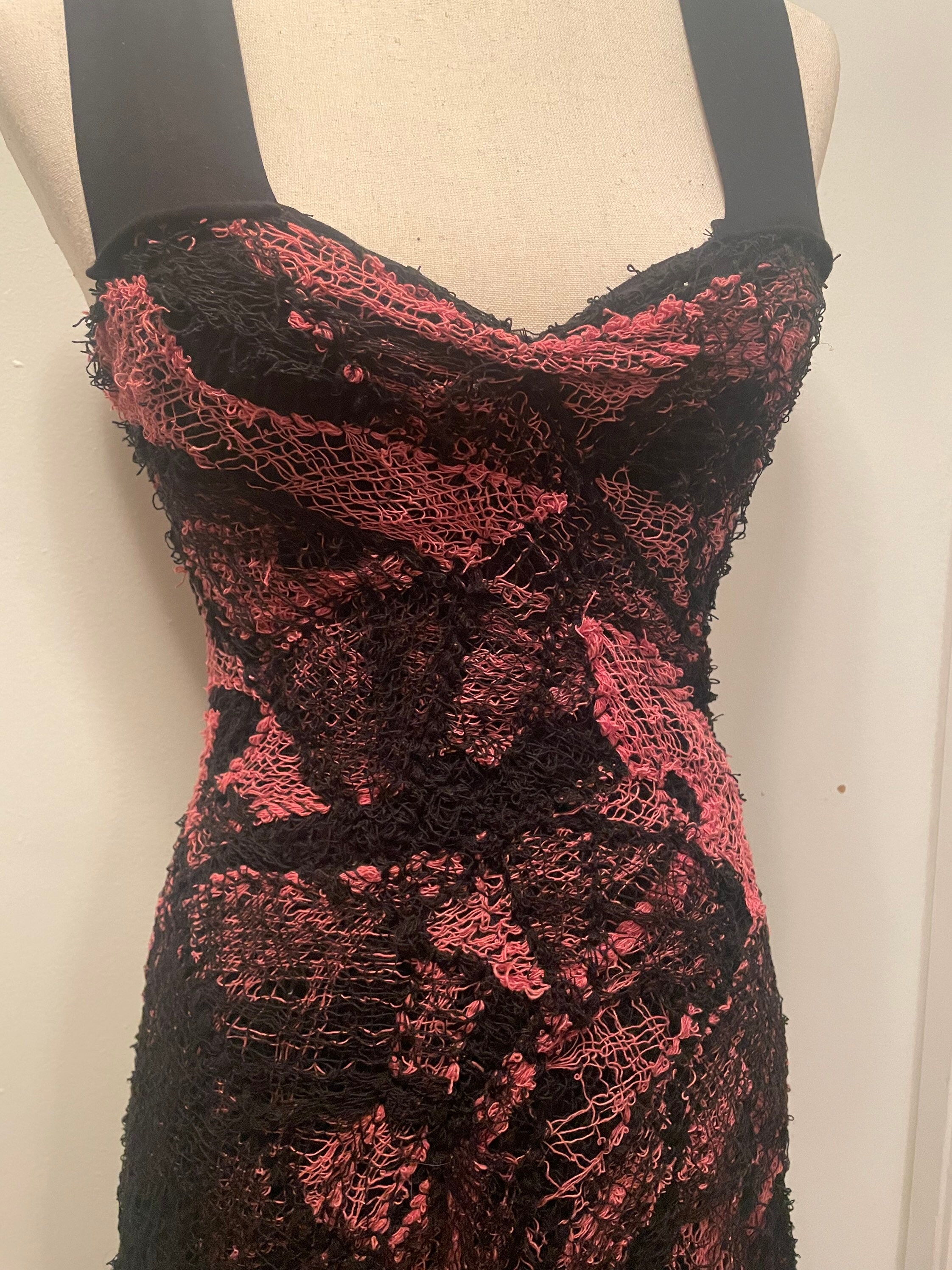 Gothic Dress Black and Pale Red - Spider Webb Dress - Halloween Costume -  Etsy