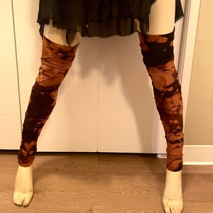 Acid Wasteland Stockings - Patchwork - Gothic Outfit- Apocalyptic Outfit - Hand Dyed - Halloween Costume - Wasteland Clothing