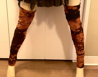 Acid Wasteland Stockings - Patchwork - Gothic Outfit- Apocalyptic Outfit - Hand gefärbt - Halloween Kostüm - Ödland Kleidung