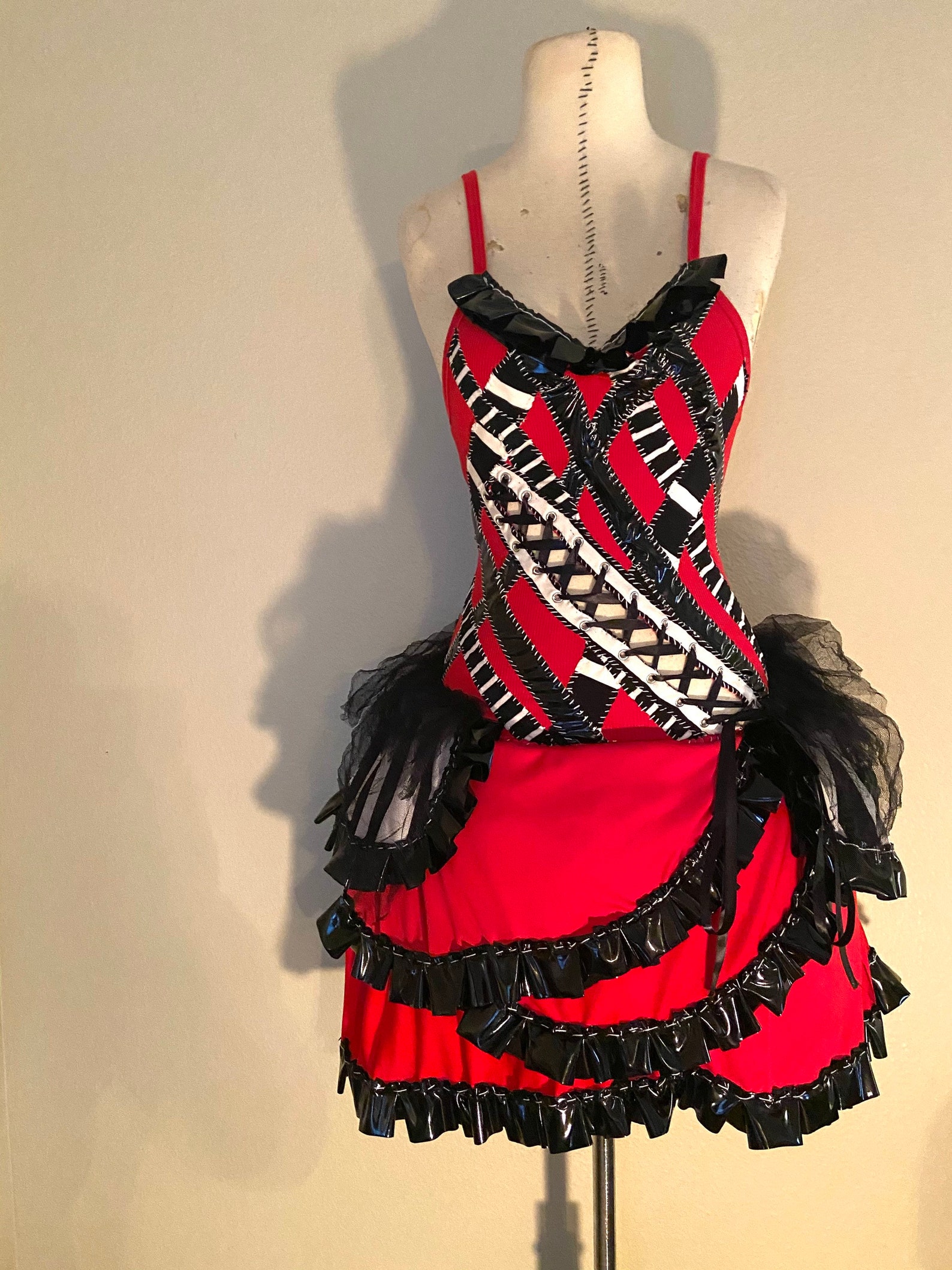 Harley Quinn Dress Cosplay Corset Dress Gothic Dress | Etsy