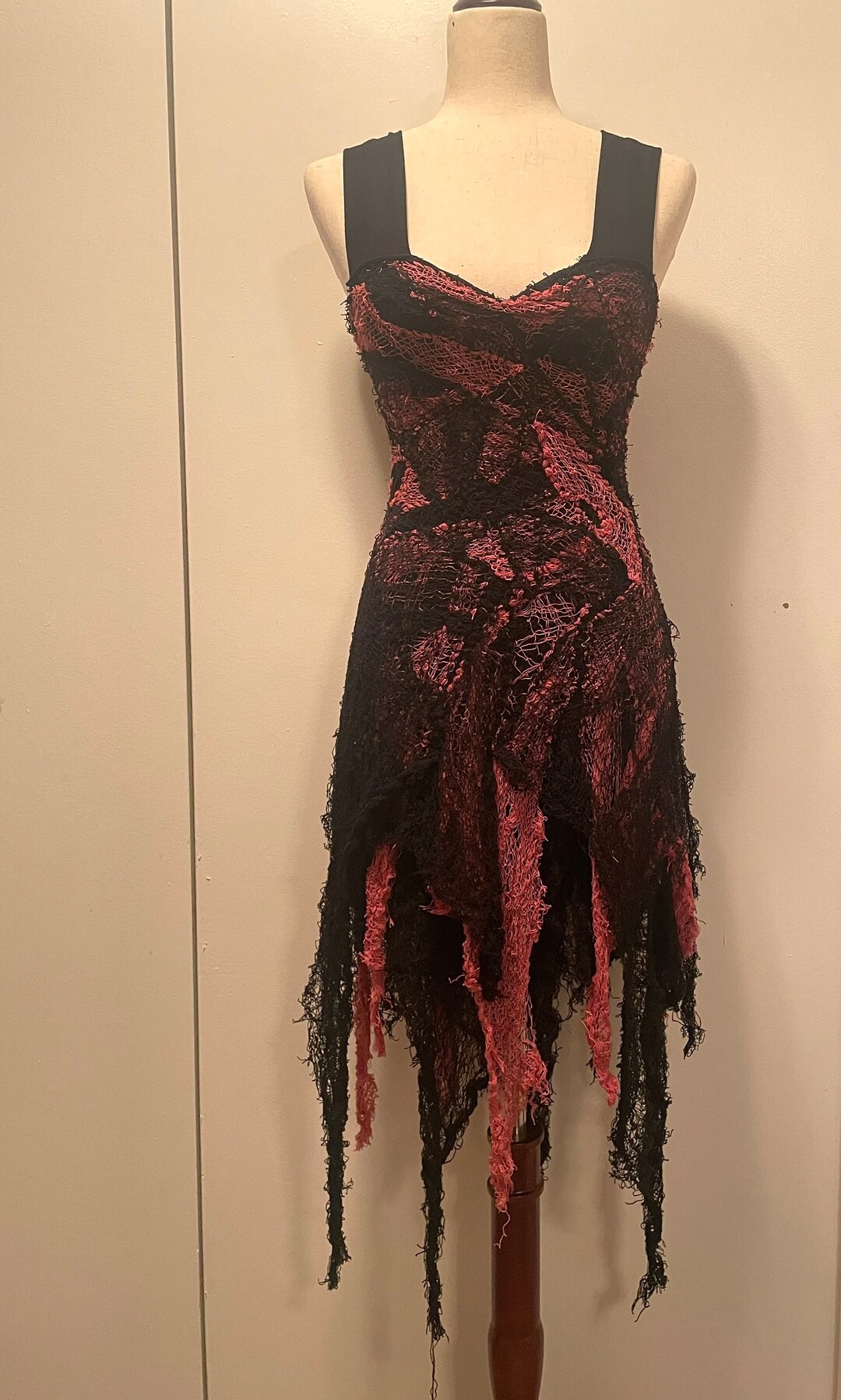 open lace back dress Rare 1980s Thierry Mugler Red Velvet Gown, "The Kiss of the Spider-woman"