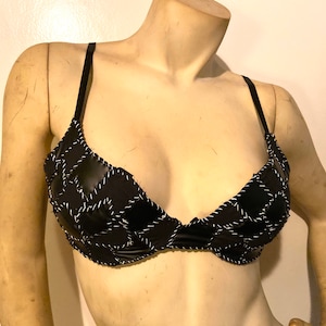 Cat-woman Bra - Patchwork - Cosplay Lingerie - Gothic Bra - Halloween Costume