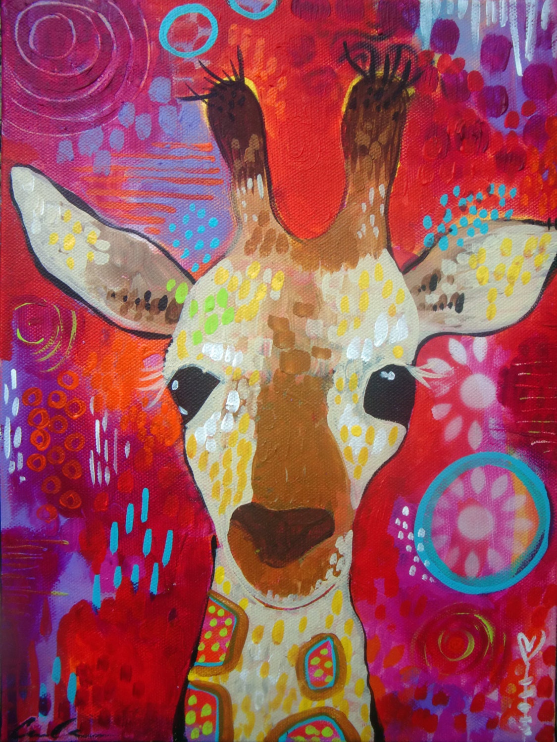 G is for Giraffe Art Print | Etsy