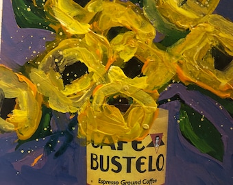 Day 17 - Flowers in a Cafe Bustelo Can