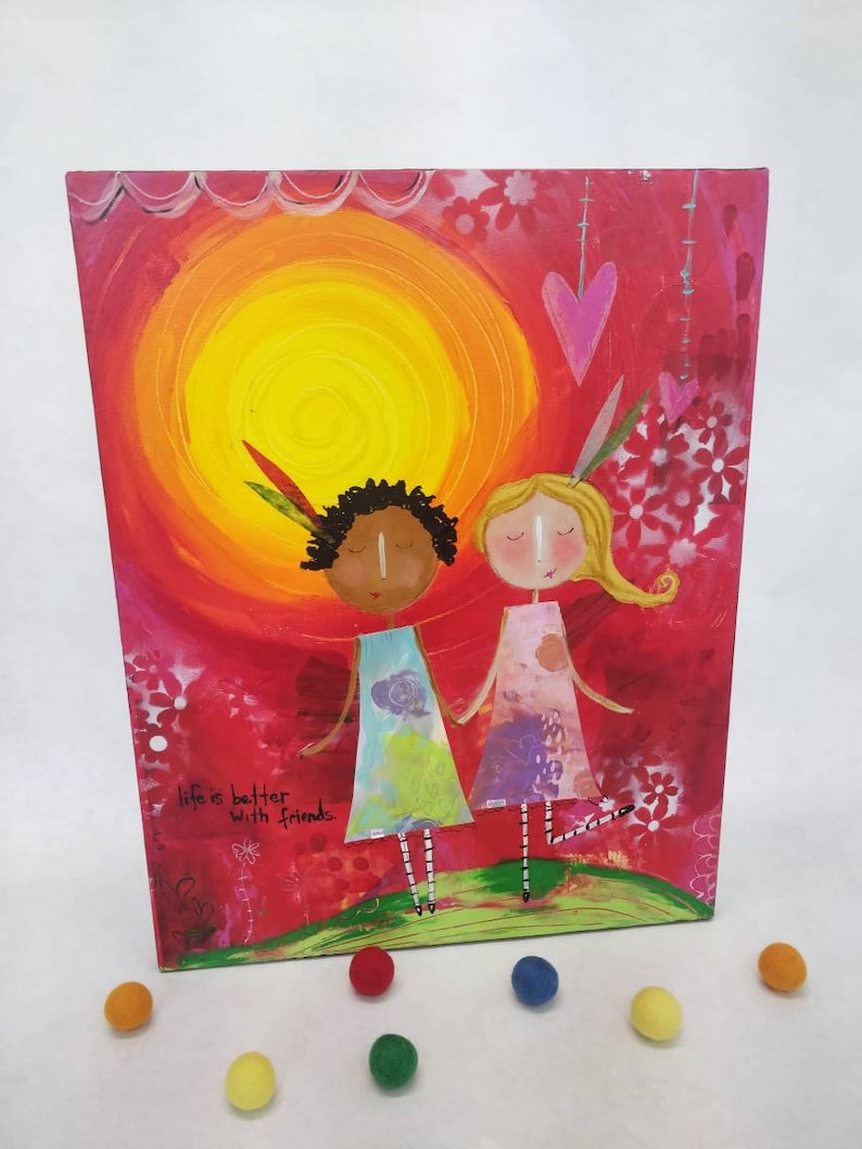 Best Friends Inspiring Brave Girl Painting Soul Sisters