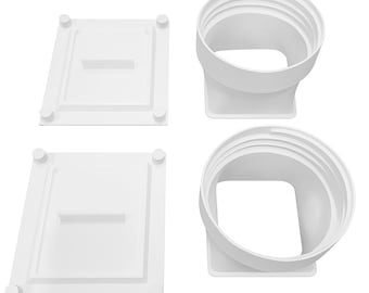 Portable AC Vent Kit for Curtains or Tents – Removable Sliding Exhaust Hose Adapter for Fabric (2 Pack)