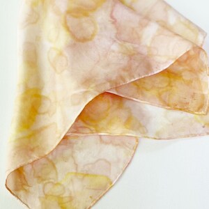 Blush & Gold Silk Bandana, Hand-Painted Scarf, Perfect Festival Accessory, Chic Gift for Mother,  21&quot;, Festival Scarf, Square Silk