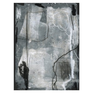Black and White Abstract Art, Small Original Art, Organic Modern Original Painting, Original Artwork Painting, Black and White Painting,OOAK