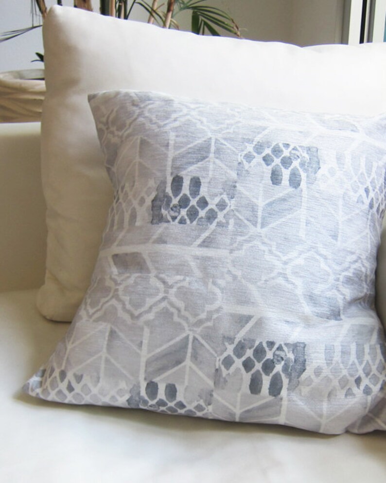 Pale Gray Pillow 18x18 Gray Pillow Couch Pillow 18x18 cushion cover in