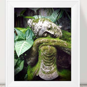 Yoga Art, Meditation Altar, 11x14 Spiritual Photography, Bali Garden, Buddha Art, Garden Sculpture Art, Yoga Studio Decor, Yoga Artwork image 6