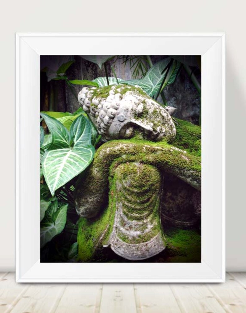 Yoga Art, Meditation Altar, 11x14 Spiritual Photography, Bali Garden, Buddha Art, Garden Sculpture Art, Yoga Studio Decor, Yoga Artwork image 6