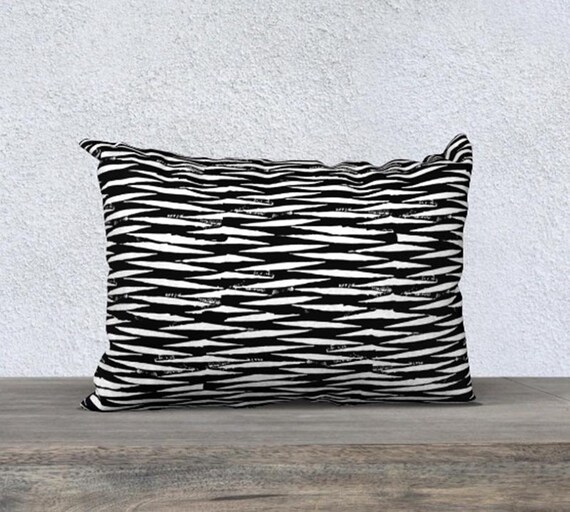 Black and White Pillow Cover Tribal Pillow Black and White Etsy