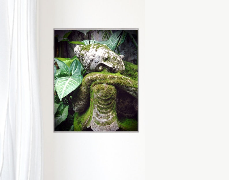 Yoga Art, Meditation Altar, 11x14 Spiritual Photography, Bali Garden, Buddha Art, Garden Sculpture Art, Yoga Studio Decor, Yoga Artwork image 5