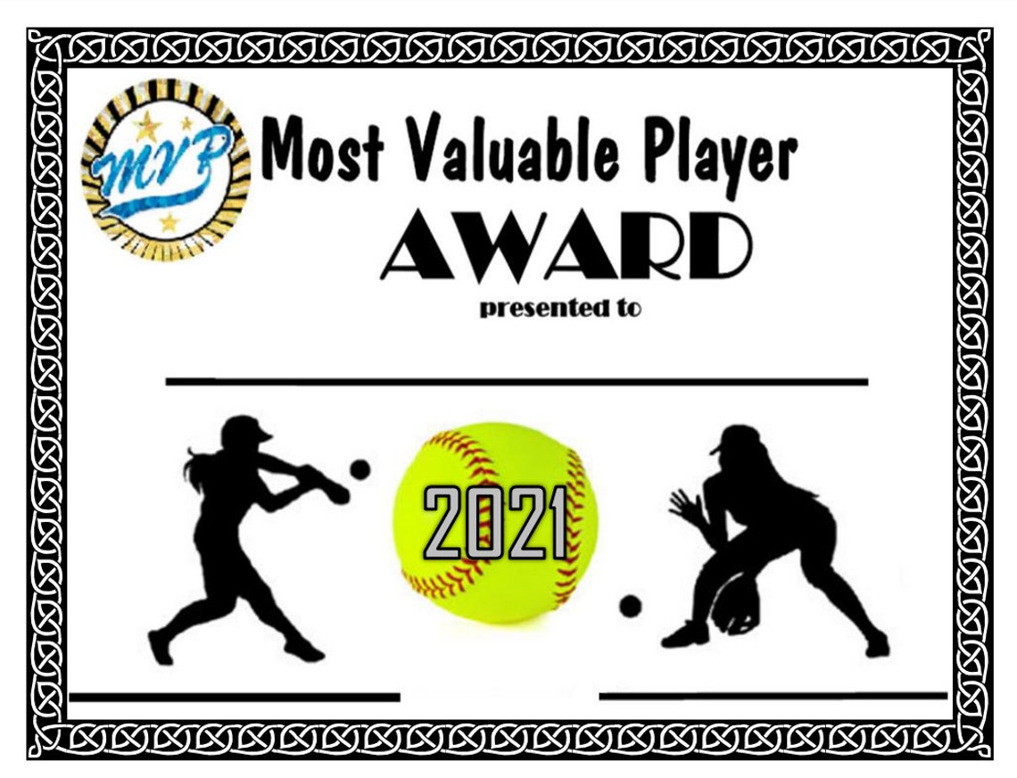 2021 MVP Softball Sports Certificate Digital Download 039 Etsy