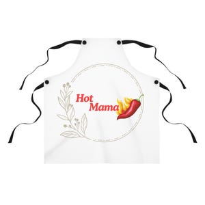 Hot Mama Apron. Chef Gift Cooking Accessory, Kitchen Humor, Mothers Day Gift, Funny Apron Mother