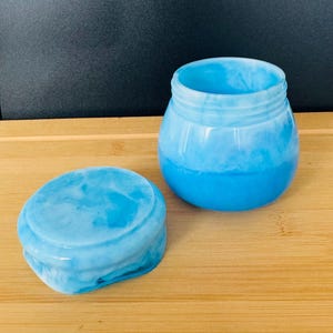 Customizable Resin Jar with Lid | Handmade Decorative Resin Container | Trinket Box, Jewelry Holder, Vanity Storage