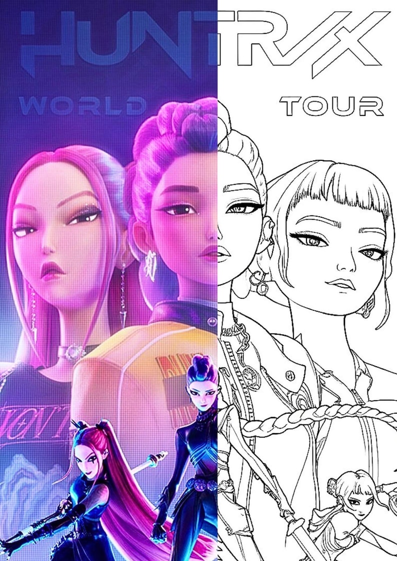 Kpop Demon Hunters - Colouring Book. - Etsy