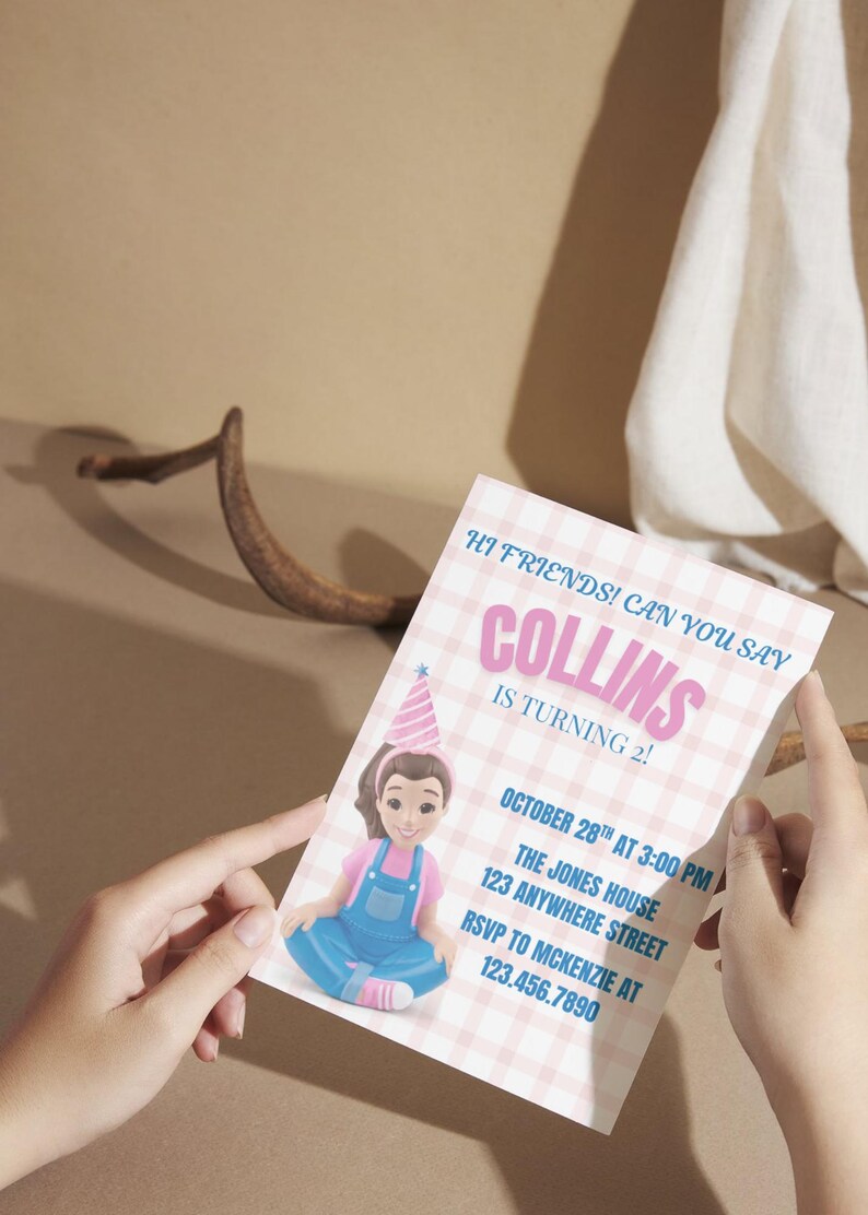 Miss Rachel Birthday Invitation- Hi Friends Can You Say Happy Birthday ...