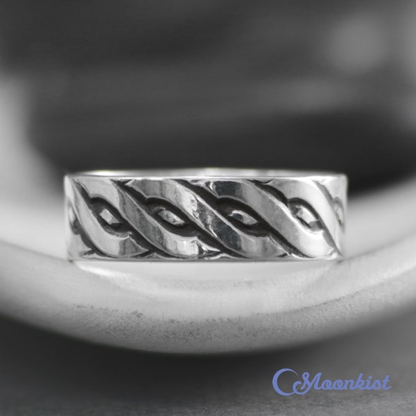 Alliance celtique pour femme, Alliance infini en argent sterling, Alliance viking, Bague entrelacs celtique | Designs Moonkist