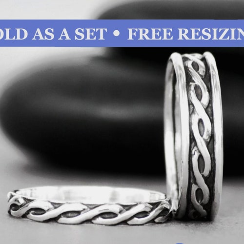 Celtic Promise Rings for Couples Matching Couple Rings Etsy