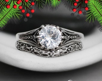 Rough Looking Sterling Silver Wedding Ring Curved Wedding Etsy